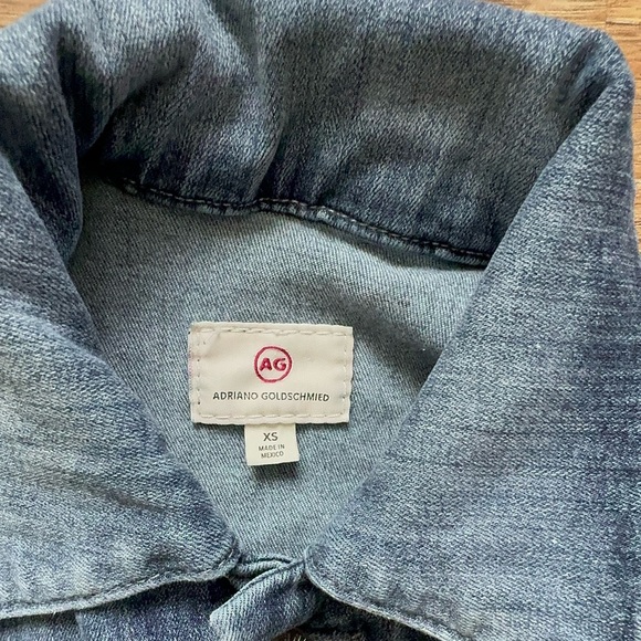Adriano Goldschmied Jacket Adult Blue Denim Button Up Stretch Womens XS - Picture 3 of 9